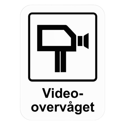 Videoovervågning skilt