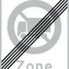 Ophør af zone med lastbil forbudt - E69.5